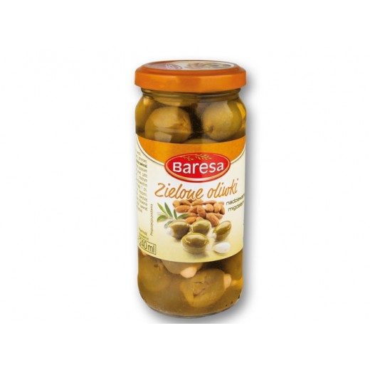 Green olives stuffed with almonds "Baresa", 240 ml