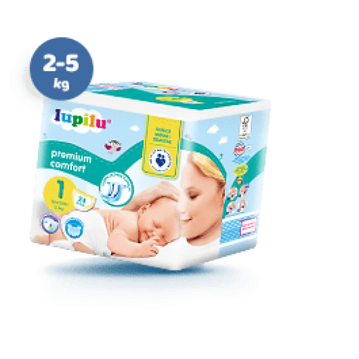 Premium Comfort Diapers "Lupilu" 1 New Born 2-5 kg, 24 pcs